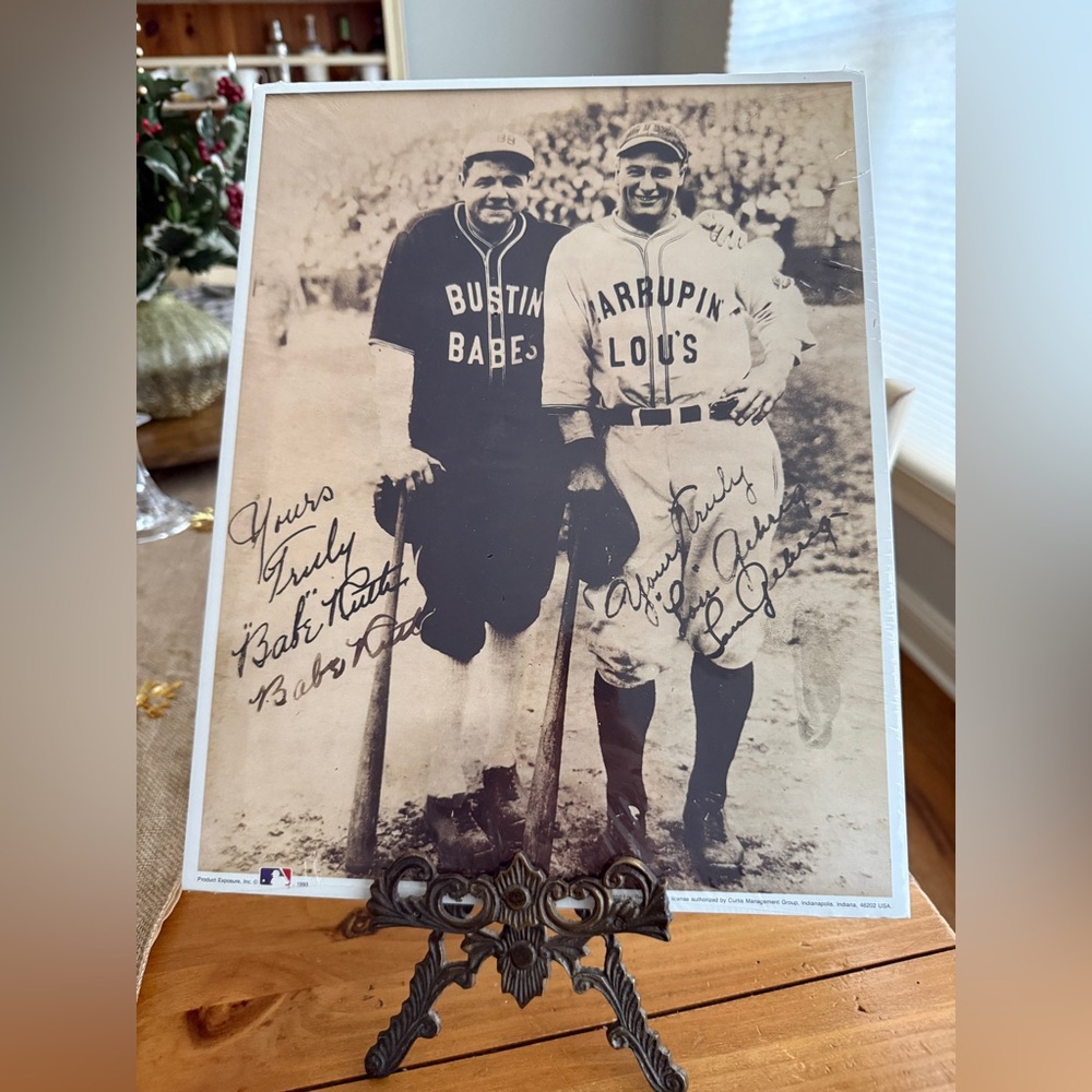 Babe Ruth and Lou Gehrig Photograph 11 X 14 - Rare 1927 Photo - Poster Art Print
